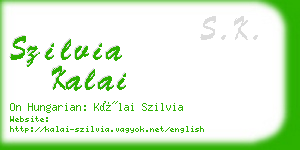 szilvia kalai business card